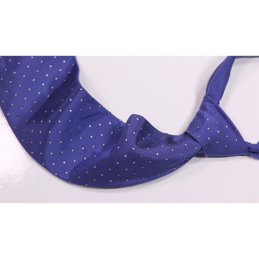Gianfranco Ferre Purple Die-Cut Silk Cotton Necktie Tie